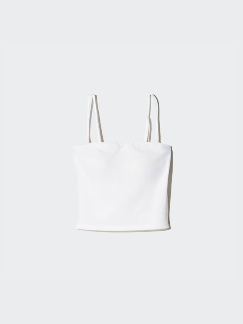 UNIQLO AIRism Cropped Tube Bra Top White Built In Bra *NO STRAPS*